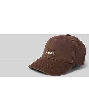 Forét Basecap mit Label-Stitching - Braun