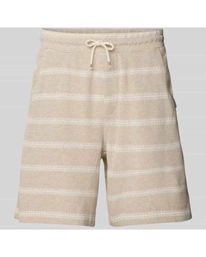 Gabba Regular Fit Shorts Mit Streifenmuster Modell 'Fede Win' - Natur