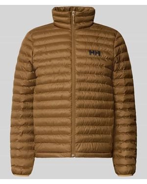 Helly Hansen Steppjacke mit Label-Print - Braun