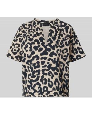 Monari Sweatshirt mit V-Ausschnitt - Schwarz