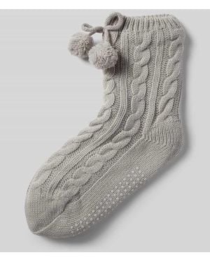 Capelli New York Socken Mit Zopfmuster - Grau