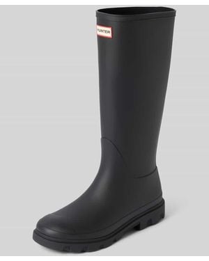 HUNTER Stiefel mit Logo-Detail - Schwarz