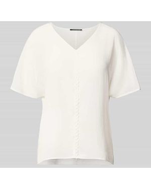 Luisa Cerano Blusenshirt mit V-Ausschnitt - Weiß