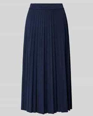Tom Tailor Uitlopende Plissérok Met Elastische Band - Blauw