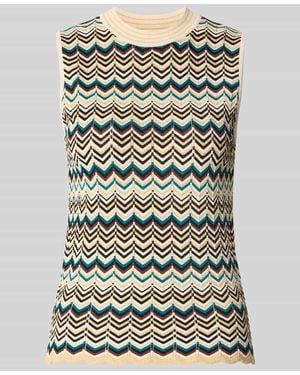 Zero Stricktop aus Viskose-Mix mit Rundhalsausschnitt - Grau