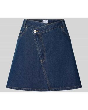 Jake*s Jeansrock in asymmetrischem Design - Blau