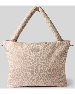 Studio Noos Handtasche im Allover-Look Modell 'Puffy Diaper Bag' - Natur