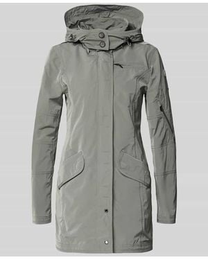 GIL BRET Jacke mit Kapuze und Pattentaschen - Grau