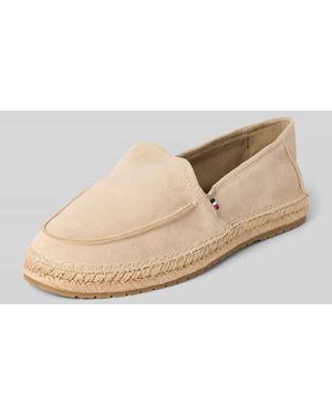 Tommy Hilfiger Loafer aus Wildleder mit Seil-Sohle - Natur