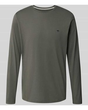 Fynch-Hatton Longsleeve mit Logo-Detail - Grün