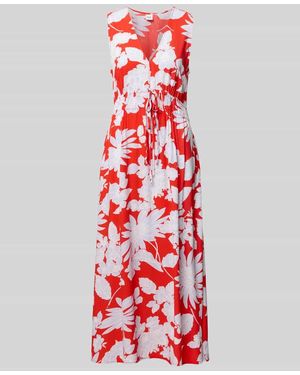 Gap Maxikleid aus reiner Viskose mit V-Ausschnitt - Rot