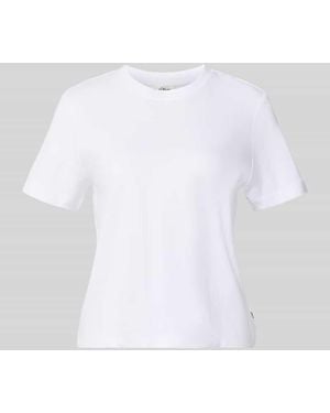 S.oliver Regular Fit T-Shirt aus reiner Baumwolle - Weiß