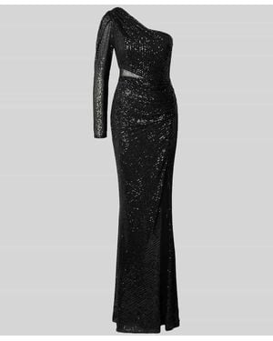 TROYDEN COLLECTION Abendkleid mit One-Shoulder-Träger - Schwarz