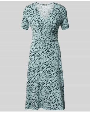 Zero Midikleid in Wickel-Optik mit V-Ausschnitt - Blau