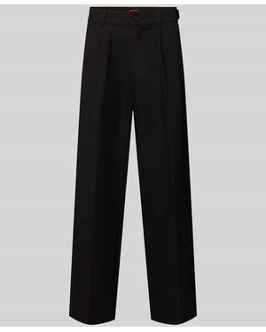 HUGO High Waist Bundfaltenhose mit Bügelfalten - Schwarz