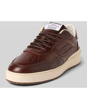Genesis Sneaker aus echtem Leder Modell 'Porto' - Braun