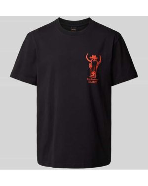 Deus Ex Machina T-Shirt mit Label-Print Modell 'Showdown' - Schwarz