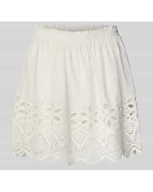 EDITED Minirok Met Broderie Anglaise - Naturel