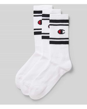 Champion Socken mit Logo-Stitching Modell 'Crew' im 3er-Pack - Weiß