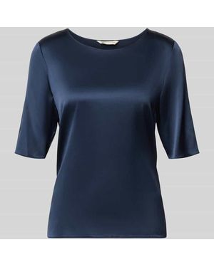 MM by Max Mara Regular Fit Blusenshirt aus Seide-Mix Modell 'LASTI' - Blau