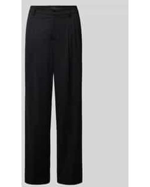 Ouí Stoffen Broek Met Franse Steekzakken - Zwart