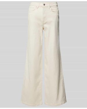 ONLY Wide Leg Jeans aus Baumwoll-Mix Modell 'MADISON' - Natur