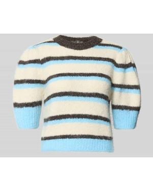 Vero Moda Regular Fit Pullover mit Woll-Anteil Modell 'NOVAH' - Blau