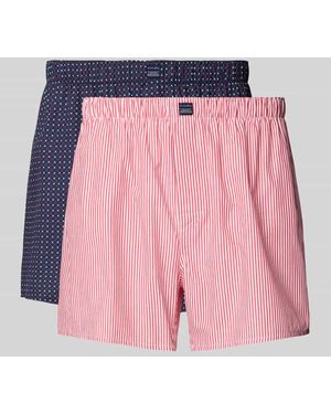 Christian Berg Men Boxershorts mit Label-Patch im 2er-Pack - Pink