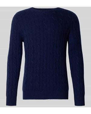 Polo Ralph Lauren Strickpullover aus Kaschmir mit Rundhalsausschnitt - Blau