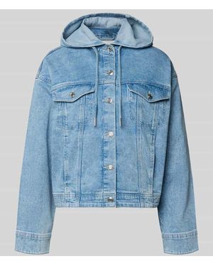 S.oliver Relaxed Fit Jeansjacke aus Baumwoll-Mix - Blau