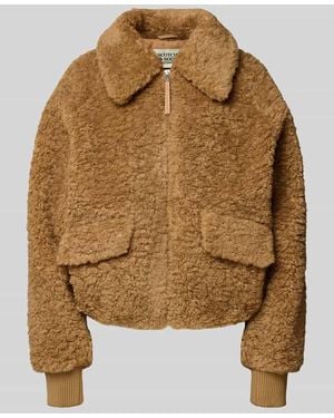 Scotch & Soda Jacke mit Pattentaschen und Reißverschluss - Braun