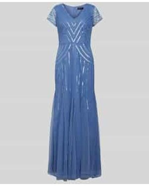 Adrianna Papell Avondjurk Met Pailletten - Blauw