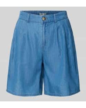 ONLY Relaxed Fit Korte Jeans Van Mix Van Katoen En Lyocell Model 'Bea' - Blauw
