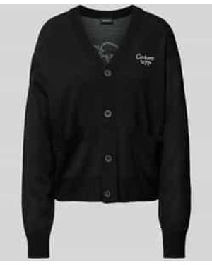 Carhartt Cardigan Met Labelstitching - Zwart