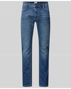 Mustang Slim Fit Jeans Mit Label-Patch Modell 'Oregon' - Blau