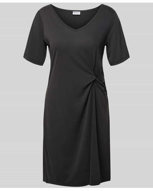 Pieces Regular Fit Freizeitkleid aus Viskose-Mix Modell 'ANORA' - Schwarz