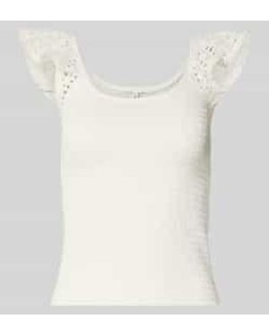 ONLY Slim Fit Top Van Puur Katoen - Wit