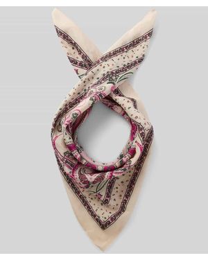 Jake*s Bandana aus Baumwoll-Seide-Mix im Allover-Look - Pink