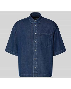 ARMEDANGELS Oversized Jeanshemd aus Baumwoll-Lyocell-Mix - Blau