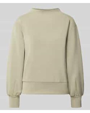 Opus Sweatshirt Met Opstaande Kraag, Model 'Gablina' - Naturel
