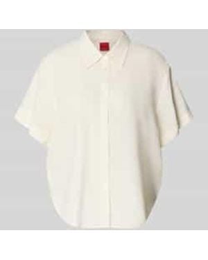 HUGO Blouses Korte Mouw - Naturel