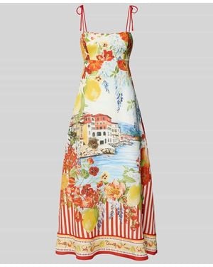 Forever New Midikleid mit Spaghettiträgern und Schnürung - Weiß