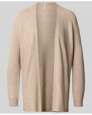 ONLY Regular Fit Strickjacke aus Viskose-Mix Modell 'MARY' - Natur