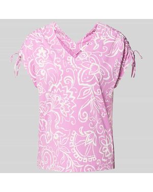 S.oliver T-Shirt Mit V-Ausschnitt - Pink