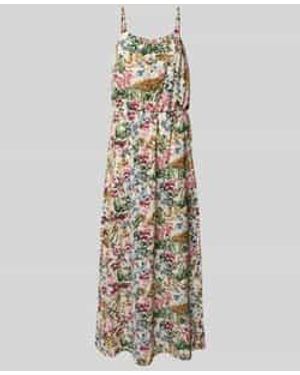 ONLY Getailleerde Maxi-Jurk Met All-Over Motief, Model 'Winner' - Wit