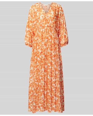 MSCH Copenhagen Maxikleid in Wickel-Optik Modell 'Pietra' - Orange
