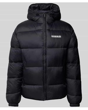Napapijri Steppjacke mit Label-Print Modell 'SUOMI' - Schwarz