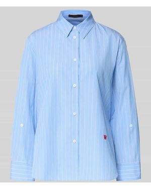 Windsor. Hemdbluse mit Knopfleiste - Blau