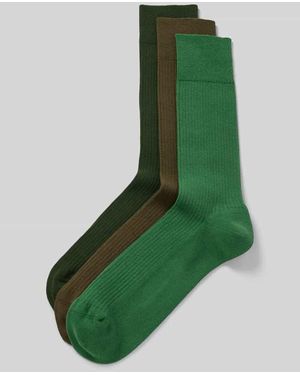 DillySocks Socken Mit Strukturmuster Modell 'Ribbed Greenery' Im 3Er-Pack - Grün