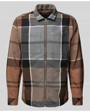 Barbour Regular Fit Overhemdjack Met Borstzakken - Grijs